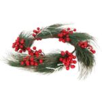 Wianek z JARZĘBINĄ I JODŁĄ 45 cm ŚWIĄTECZNA DEKORACJA - obrazek 3