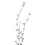 SREBRNA GAŁĄZKA DEKORACYJNA Z PEREŁKAMI 75 CM - obrazek 2