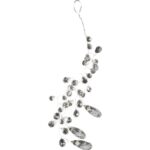 Girlanda dekoracyjna z kryształkami , potrójna gałązka do zawieszenia 25 cm