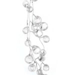SREBRNA ZAWIESZKA DEKORACYJNA Z KRYSZTAŁKAMI 30 CM - obrazek 3