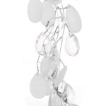 SREBRNA ZAWIESZKA DEKORACYJNA Z KRYSZTAŁKAMI  ŁEZKI 30 CM - obrazek 2