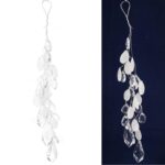 SREBRNA ZAWIESZKA DEKORACYJNA Z KRYSZTAŁKAMI  ŁEZKI 30 CM