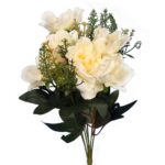 BUKIET 11 GAŁĄZEK Z 6 PIWONIAMI KOLOR KREMOWY - obrazek 2