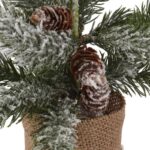 Dekoracja świąteczna stroik choinka w jucie śnieżna 38 cm - obrazek 2