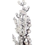 SREBRNA GAŁĄZKA DEKORACYJNA Z KULECZKAMI 85 CM - obrazek 2