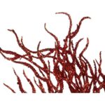 PIK Z BROKATOWYMI GAŁĄZKAMI 30 CM czerwony - obrazek 2