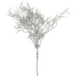 PIK Z BROKATOWYMI GAŁĄZKAMI 30 CM SREBRNY