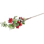 GAŁĄZKA z JARZĘBINĄ  i ośnieżonymi liścmi 70 CM czerwona - obrazek 3