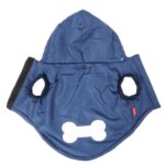 Kurtka Zimowa dla Psów Średnich Rozmiar XL Niebiesko-Czarna Wodoodporna z Kapturem