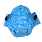 Niebieska kurtka nieprzemakalna z ociepleniem dla średniego psa, rozmiar M - obrazek 2