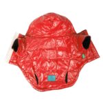 Ciepła Kurtka Zimowa dla Średniego Psa w Kolorze Czerwono-Czarnym z Kieszenią i Ociepleniem Polarowym, Wodoodporna, Rozmiar L - obrazek 2