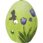 Zielony Ceramiczny Lampion w Kształcie Jajka 14cm