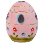 Różowy Ceramiczny Lampion w Kształcie Jajka 14cm