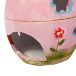 Różowy Ceramiczny Lampion w Kształcie Jajka 14cm - obrazek 3
