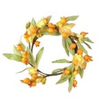 Wianek z jesiennych liści do powieszenia 28 cm