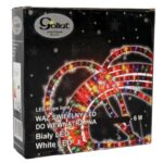 6-metrowy Wąż Ozdobny z Lampkami LED Biały do Użycia Wewnętrznego - obrazek 2