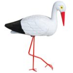 Stojący Bocian Ozdobny do Ogrodu - Wytrzymała Figurka Odporna na Warunki Atmosferyczne