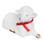 Baranek Wielkanocny Plastikowy Biały 15 cm do Koszyczka Święconki / Dekoracja Świąteczna - obrazek 2