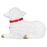 Baranek Wielkanocny Plastikowy Biały 15 cm do Koszyczka Święconki / Dekoracja Świąteczna - obrazek 3