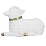 Baranek Wielkanocny Plastikowy Biały 15 cm do Koszyczka Święconki / Dekoracja Świąteczna ZIELONY - obrazek 3