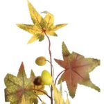 Gałązka jesienna z żołędziami 68 cm zielona - obrazek 2