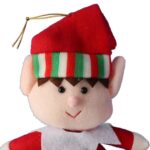 Czerwony Elf Bożonarodzeniowy do Zawieszenia 30 cm - obrazek 2