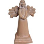 Figurka anioła jedna w kolorze gliny duża