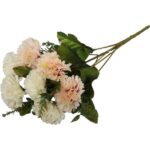 BUKIET 7 JESIENNYCH GOŹDZIKÓW W ODCIENIACH ŁOSOSIOWO-BIAŁYM - obrazek 3