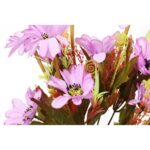 Bukiecik 12 margaretek w kolorze wrzosowym z dodatkami - obrazek 3