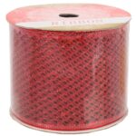 Wstążka dekoracyjna 10 m na szpuli czerwona