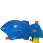 Pistolet na Wodę z Pojemnikiem Ciśnieniowym 29 cm - Design Rekin w Kolorze Niebieskim - obrazek 2