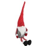 Pluszowy Siedzący Skrzat ze Zwisającymi Nogami 50 cm - Kolor Szary