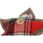 Ozdoba bożonarodzeniowa zawieszka GWIAZDA z materiału 10cm CZERWONA - obrazek 3