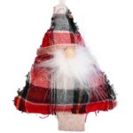 Ozdoba bożonarodzeniowa zawieszka z materiału 12 cm czerwona - obrazek 2