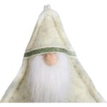 Ozdoba bożonarodzeniowa zawieszka MIKOŁAJ z materiału 12 cm kremowa - obrazek 2