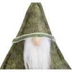 Ozdoba bożonarodzeniowa zawieszka MIKOŁAJ z materiału 12 cm zielona - obrazek 2