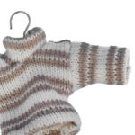 Ozdoba bożonarodzeniowa zawieszka SWETEREK z materiału 13X9cm BRĄZOWY - obrazek 2