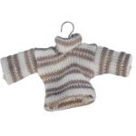 Ozdoba bożonarodzeniowa zawieszka SWETEREK z materiału 13X9cm BRĄZOWY