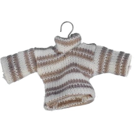 Ozdoba bożonarodzeniowa zawieszka SWETEREK z materiału 13X9cm BRĄZOWY