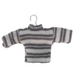 Ozdoba bożonarodzeniowa zawieszka SWETEREK z materiału 13X9cm SZARY