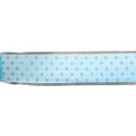 Wstążka dekoracyjna świąteczna błękitno srebrna 5 cm x 2,7 m - obrazek 2