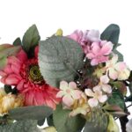 Romantyczny Wianek z Hortensjami i gerberami o Średnicy 28 cm - obrazek 2