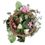 Romantyczny Wianek z Hortensjami i gerberami o Średnicy 28 cm - obrazek 3