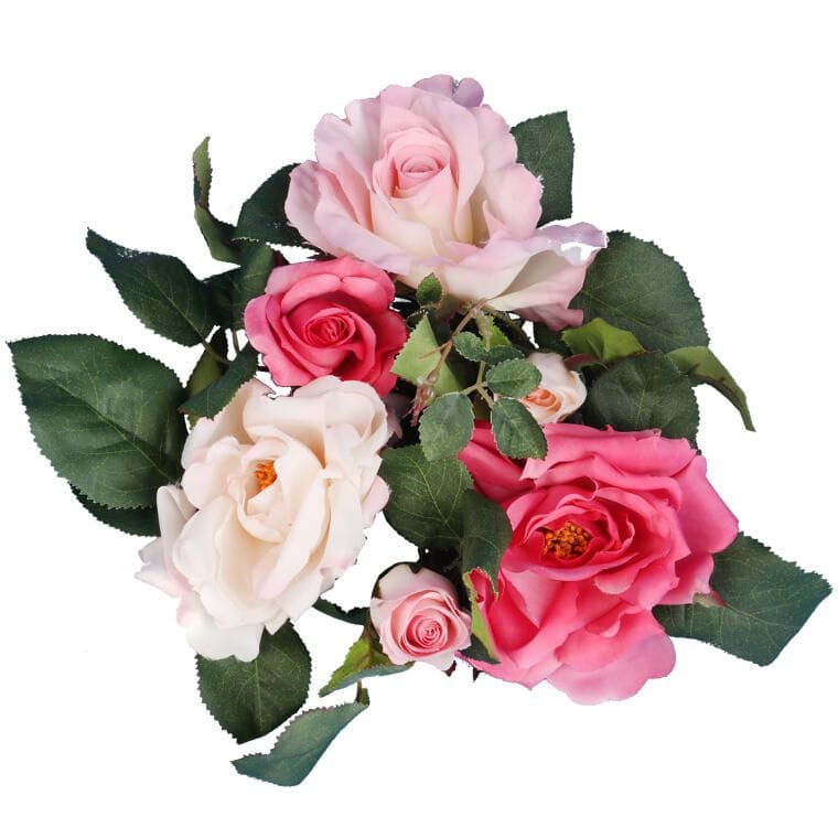 WL-A58444MXR Romantyczny Wianek z Różami różowy o Średnicy 20 cm - obrazek 1