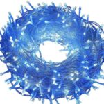 Lampki choinkowe 288 led typu gąsienica Cluster w kolorze niebieskim 2 m