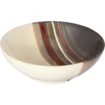 Komplet Ceramicznej Zastawy Stołowej w Kolorach Brązowo-Beżowym - obrazek 2