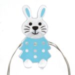 Świetlna Girlanda Wielkanocna Zajaczki 10 LED - Niebieska, Ozdoba Zewnętrzna i Wnętrzna, Zasilana na Baterie - obrazek 2