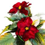 Kompozycja nagrobna misa chryzantema w kolorze czerwonym - obrazek 3