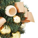 WIANEK DEKORACYJNY ŚWIĄTECZNY WIENIEC ZŁOTY 40CM - obrazek 3