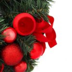 WIANEK DEKORACYJNY ŚWIĄTECZNY WIENIEC CZERWONY 40CM - obrazek 3